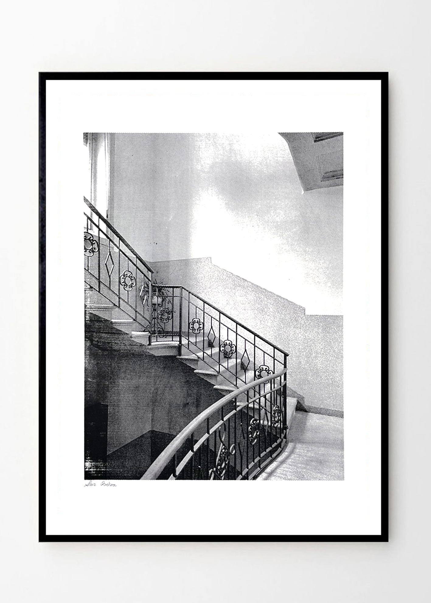 גרם מדרגות איטלקי בשחור לבן - גודל A3 גרם מדרגות איטלקי בשחור לבן - גודל A3גרם מדרגות איטלקי בשחור לבן - גודל A3