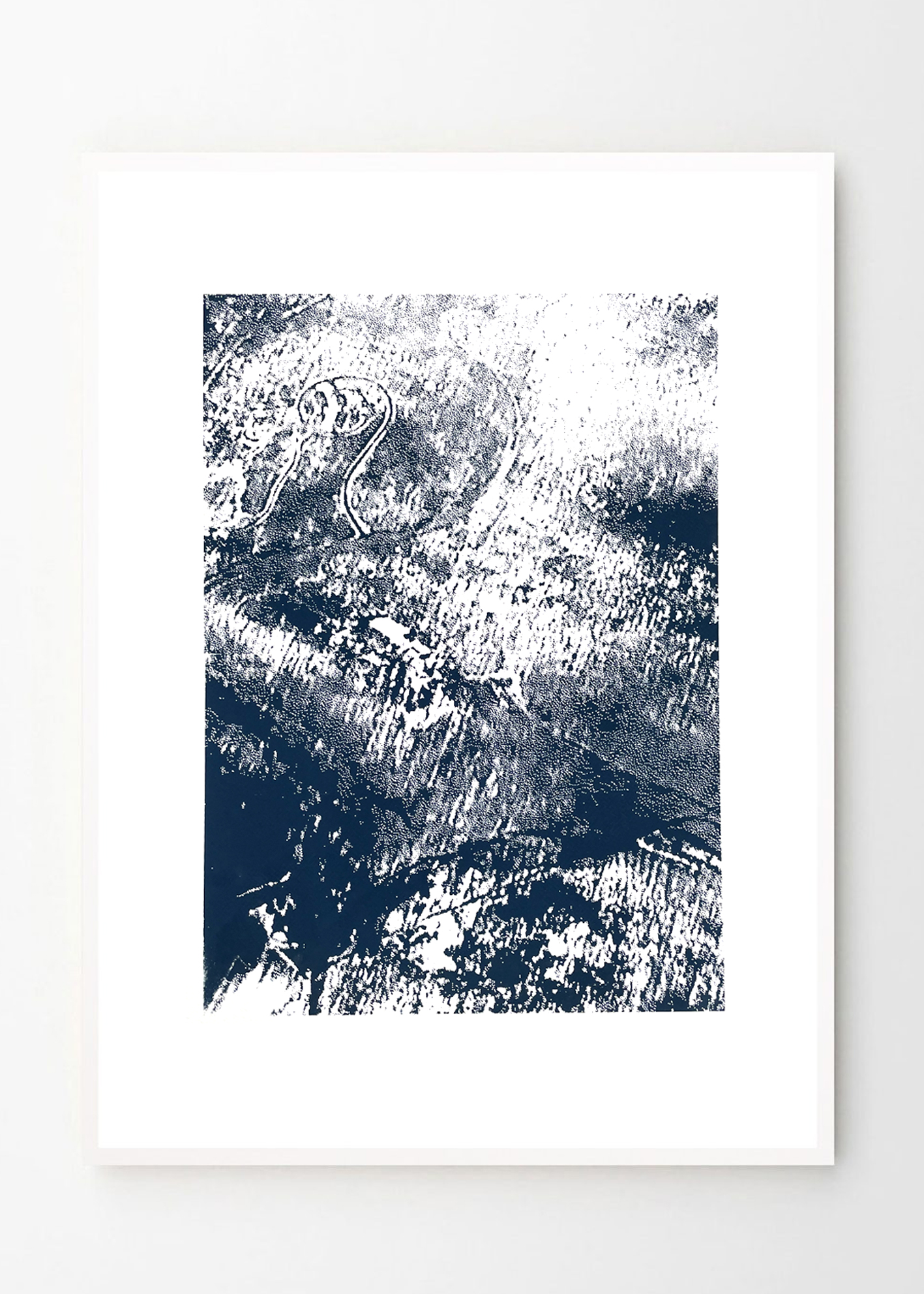 טופוגרפיה בכחול נייבי חלק 1 מתוך 4 - גודל A2