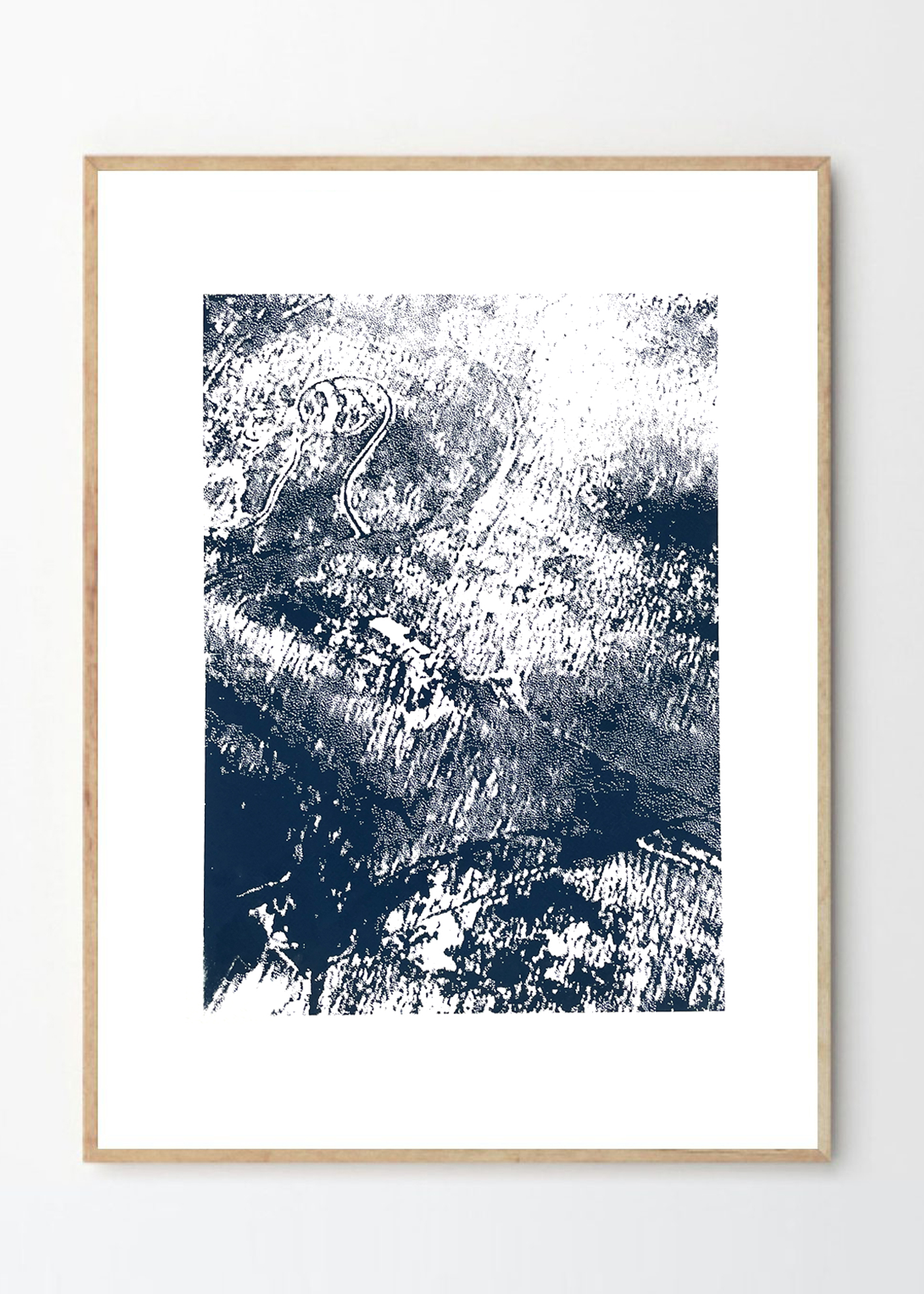 טופוגרפיה בכחול נייבי חלק 1 מתוך 4 - גודל A2