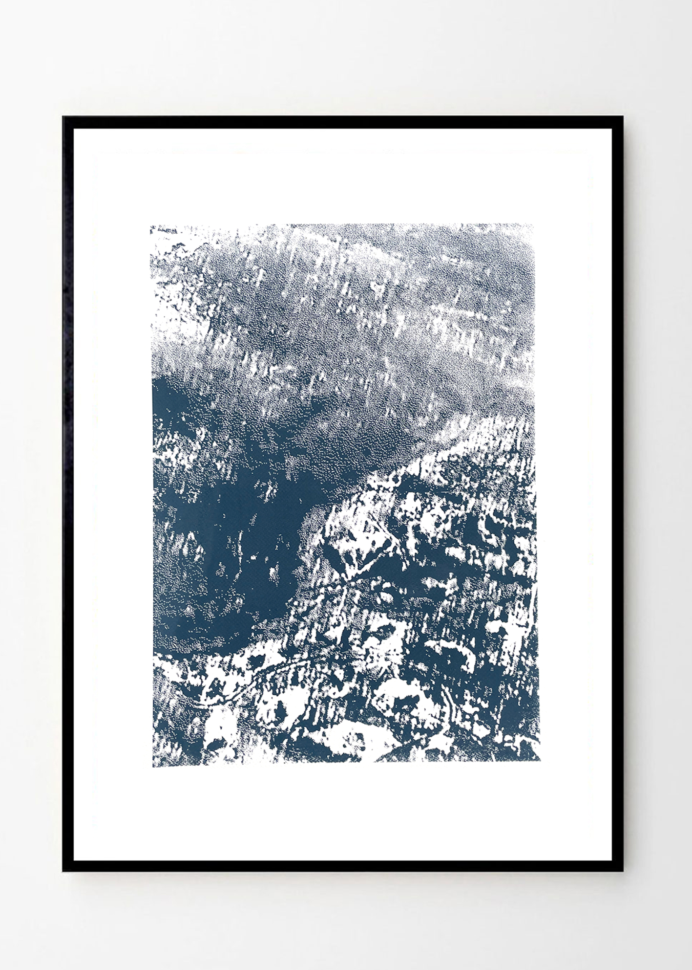 טופוגרפיה בכחול נייבי חלק 3 מתוך 4 - גודל A2 טופוגרפיה בכחול נייבי חלק 3 מתוך 4 - גודל A2