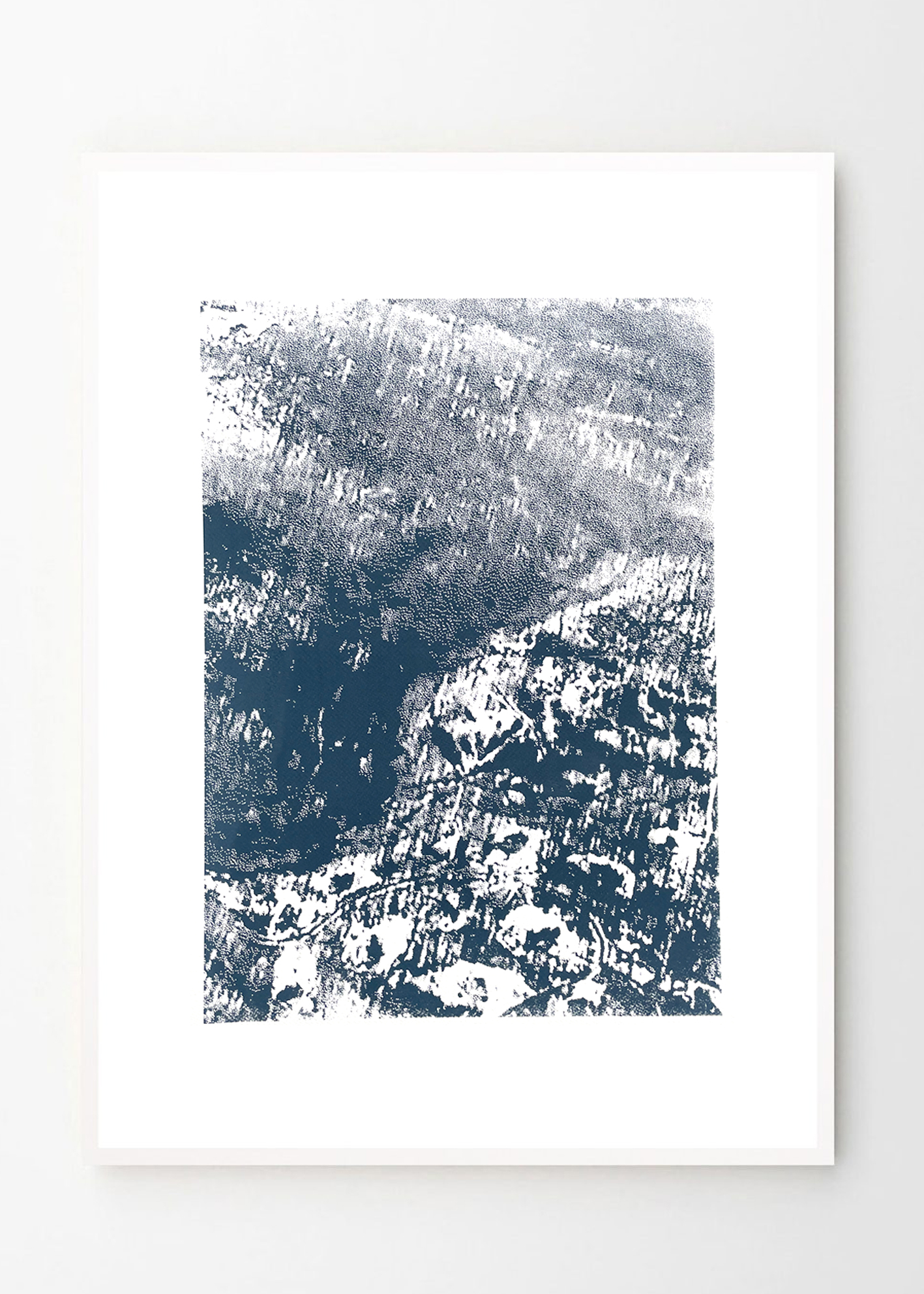 טופוגרפיה בכחול נייבי חלק 3 מתוך 4 - גודל A2