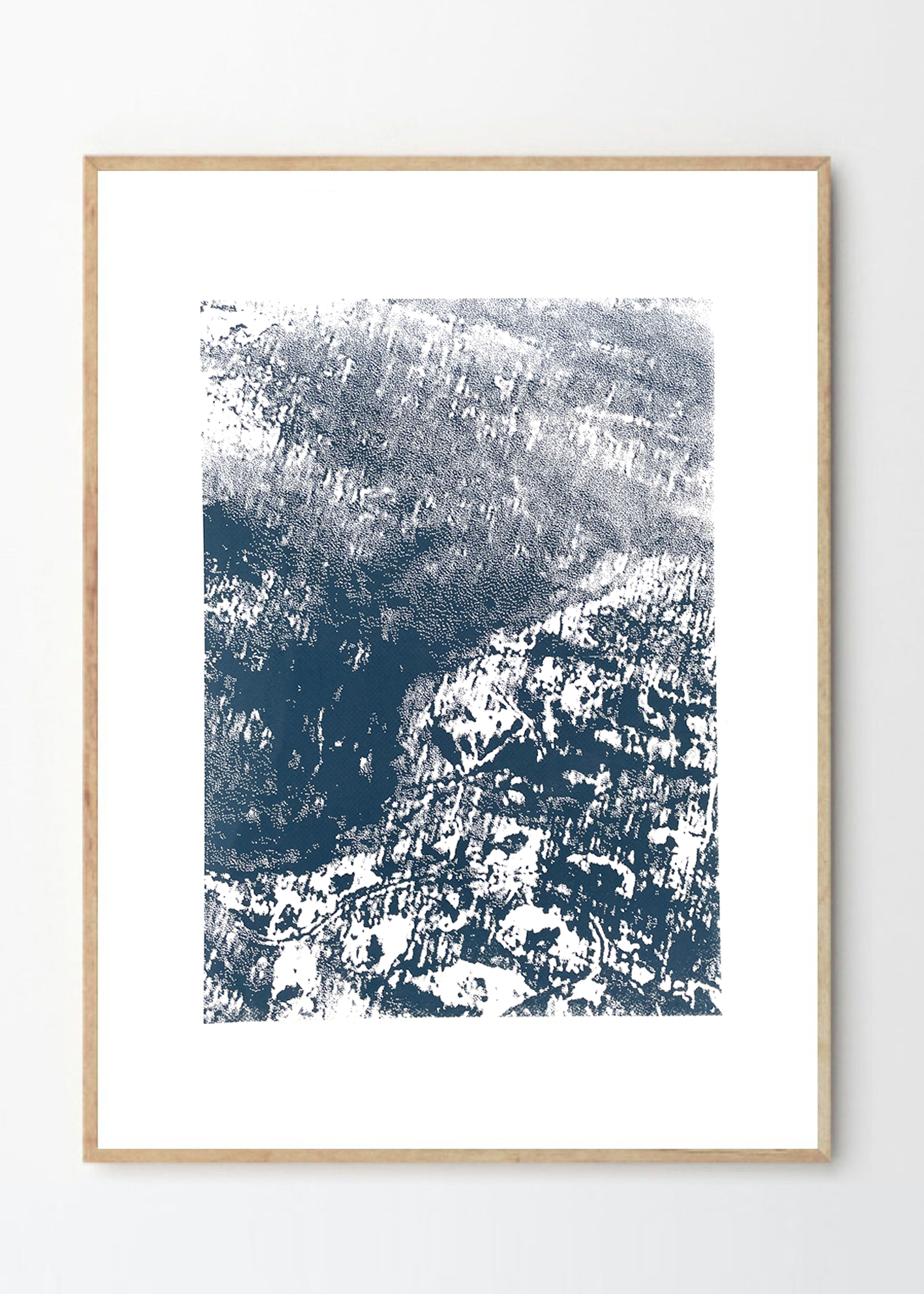 טופוגרפיה בכחול נייבי חלק 3 מתוך 4 - גודל A2