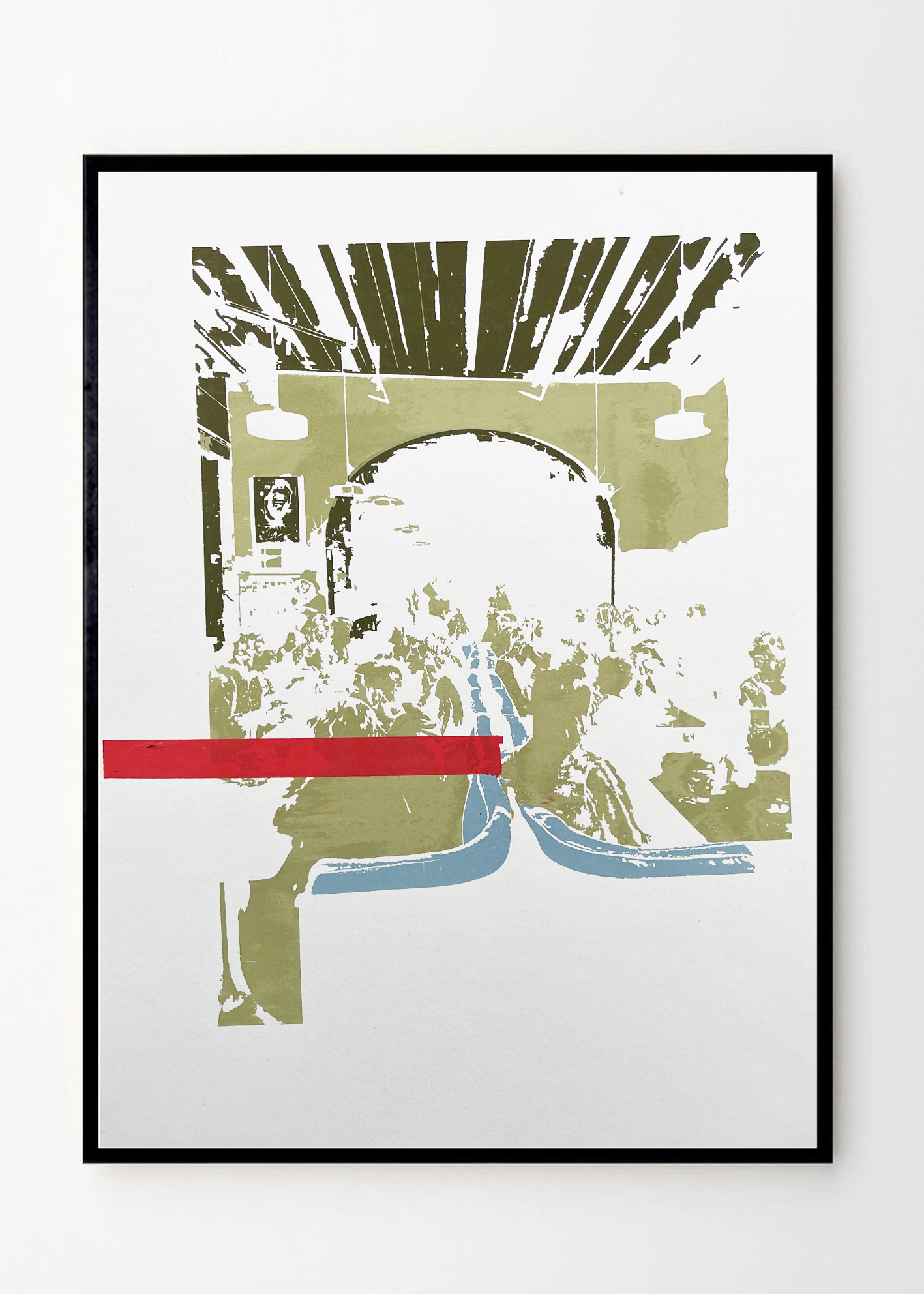 דיינר וינאי קלאסי עם טוויסט אדום - גודל A3