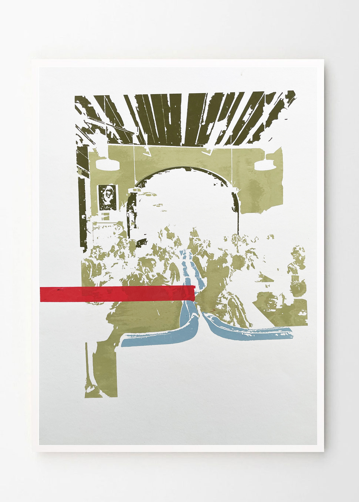 דיינר וינאי קלאסי עם טוויסט אדום - גודל A3