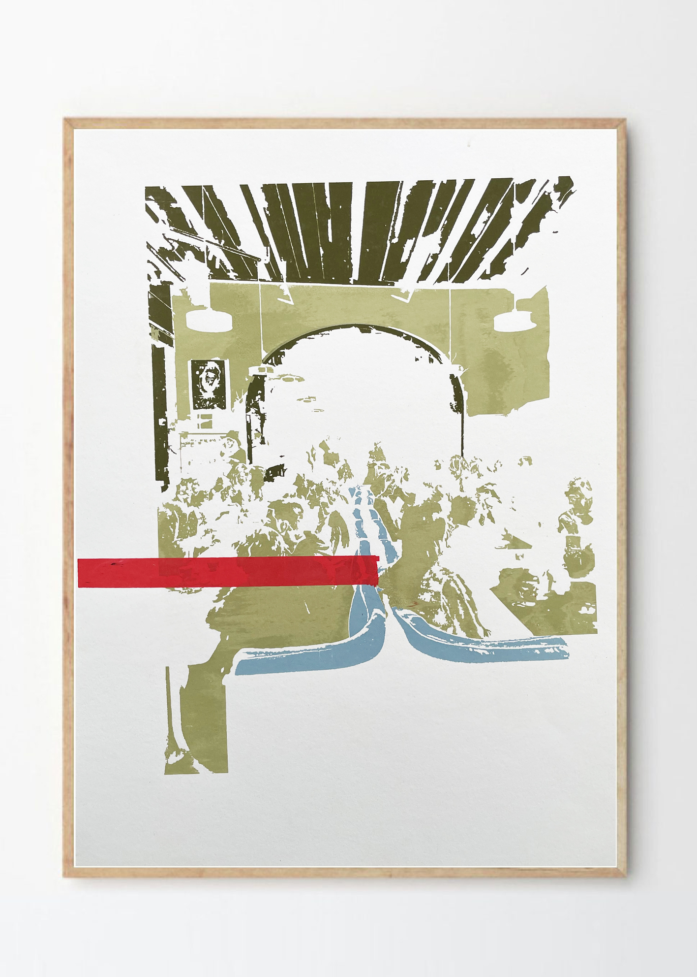 דיינר וינאי קלאסי עם טוויסט אדום - גודל A3