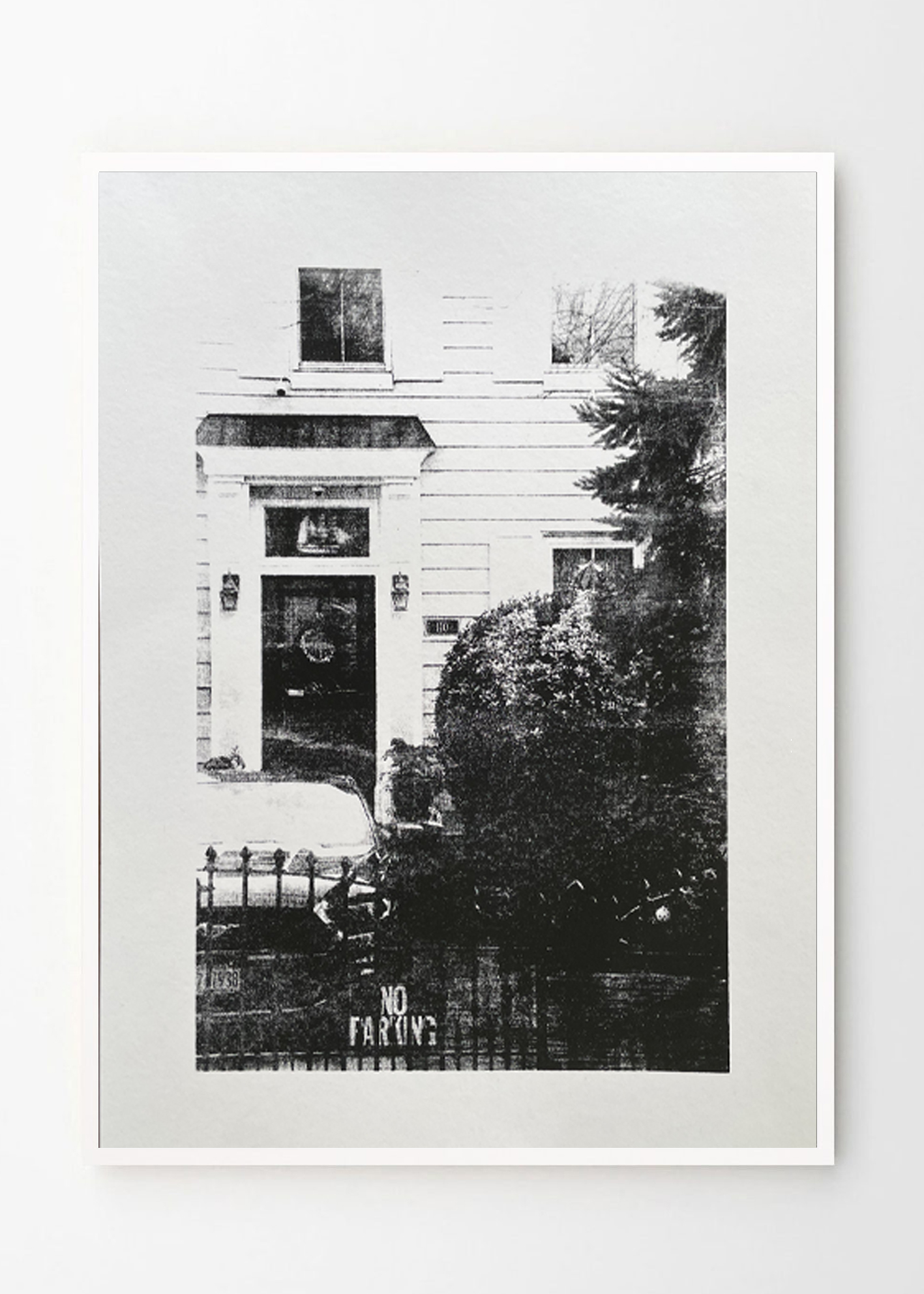 NO PARKING - הדפס שחור לבן הדפס רשת No Parking