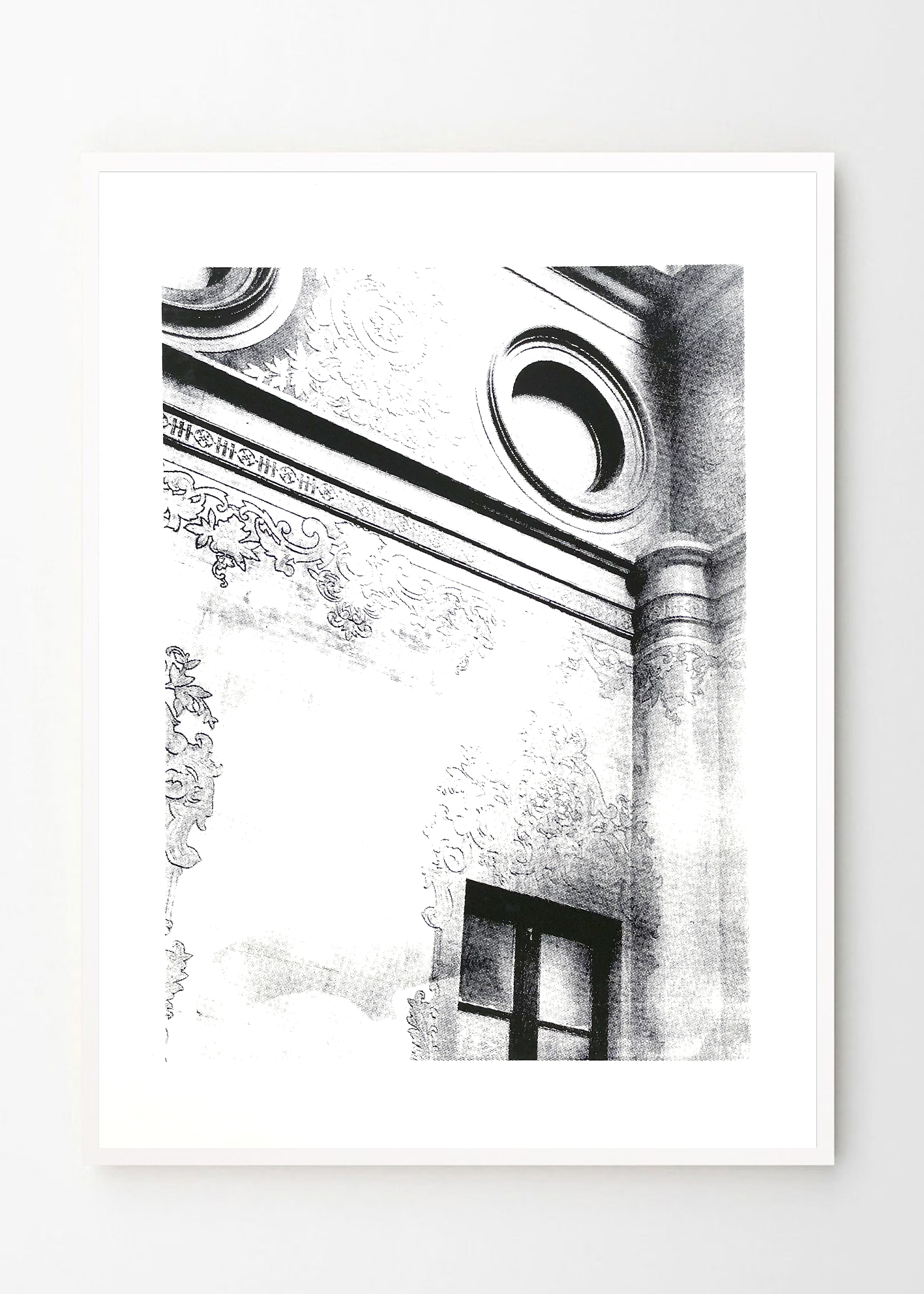 Spanish Wall B&W הדפס רשת